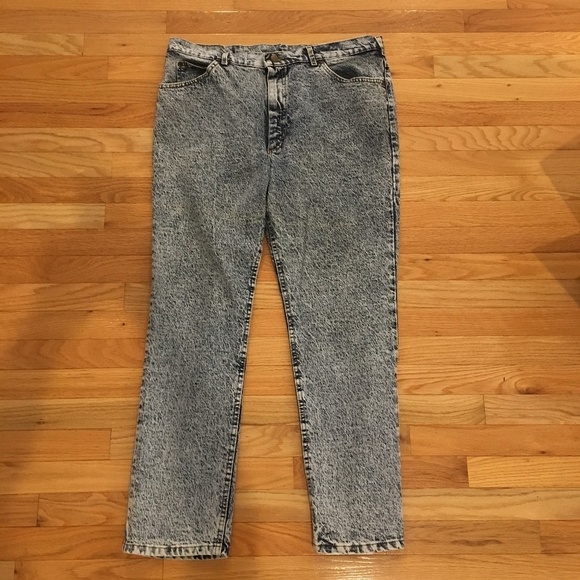 Vintage Lee Jeans Acid Wash Union Made In USA - Picture 1 of 7